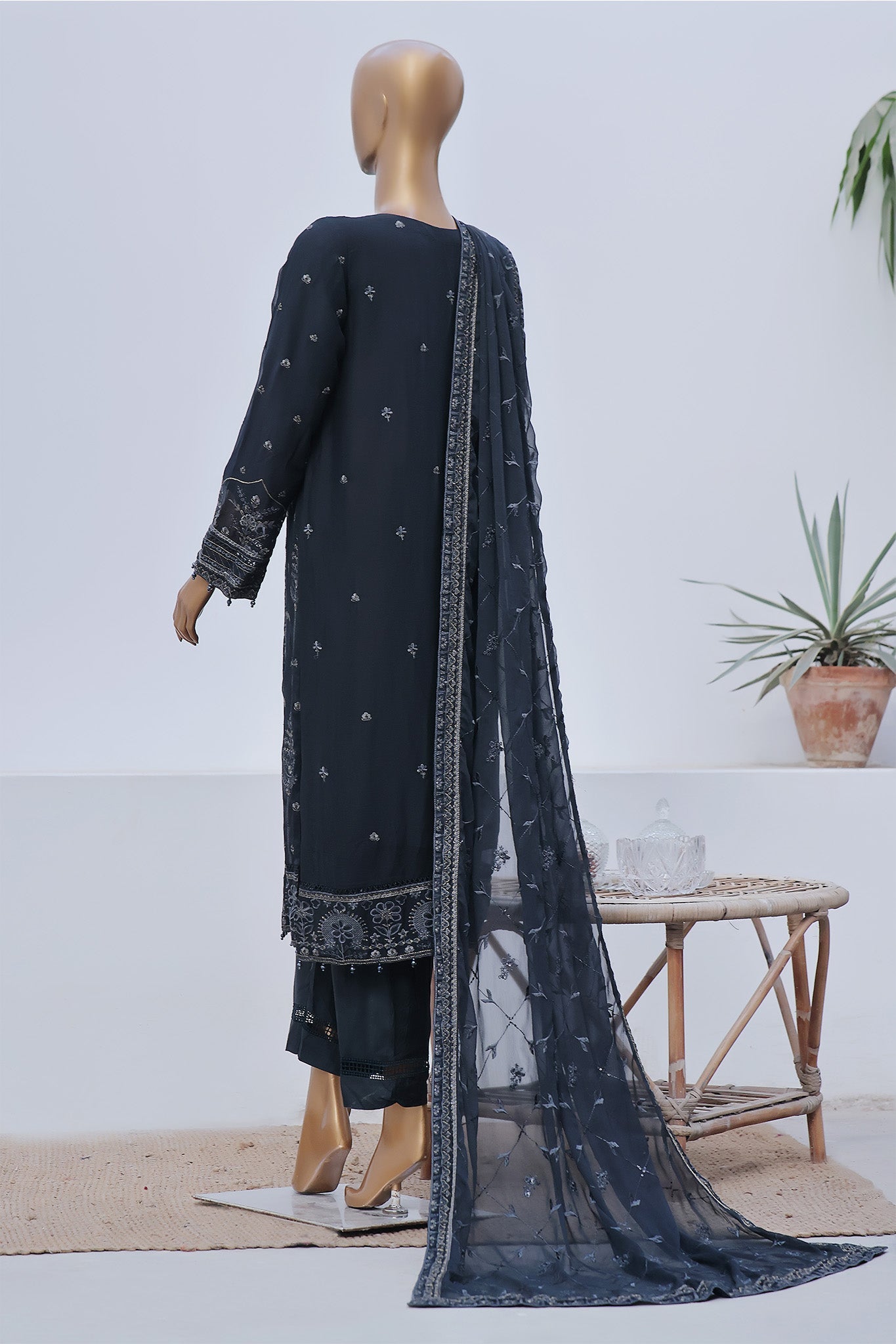 Afsanay By Sada Bahar Stitched 3 Piece Luxury Chiffon- Limited Edition Collection'2024-Teal