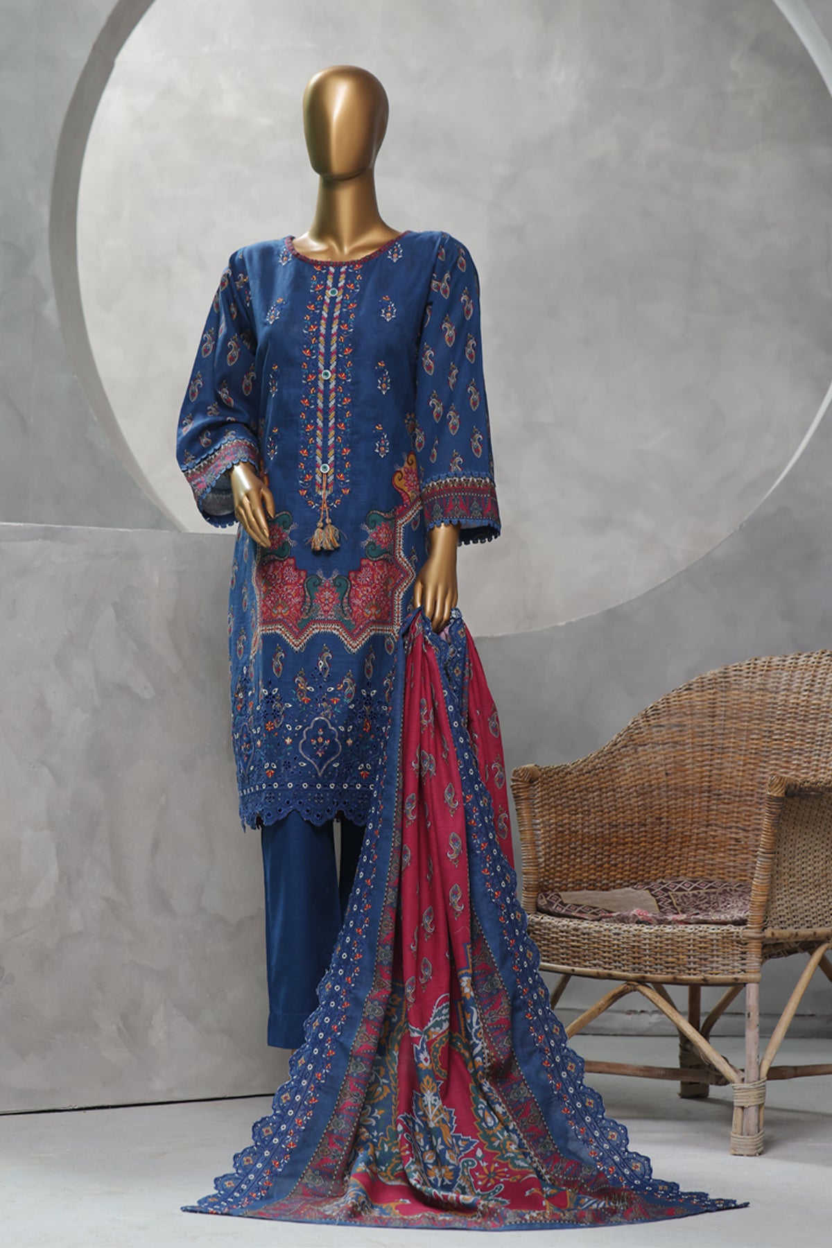 RIWAYAT STITCHED 3 PIECE PREMIUM KHADDAR EMB COLLECTION 2025