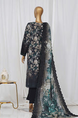 Sada Bahar Stitched 3 Piece Laser Cutwork Chikankari- Collection'2024-Black