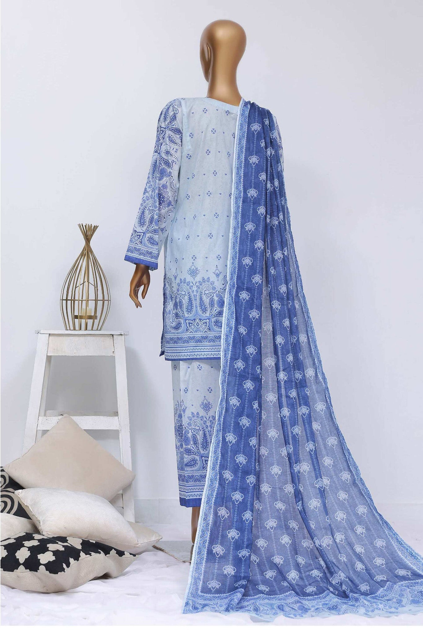 Sada Bahar Stitched 3 Piece Mid Summer Co Ords Collection'2024-Sky Blue