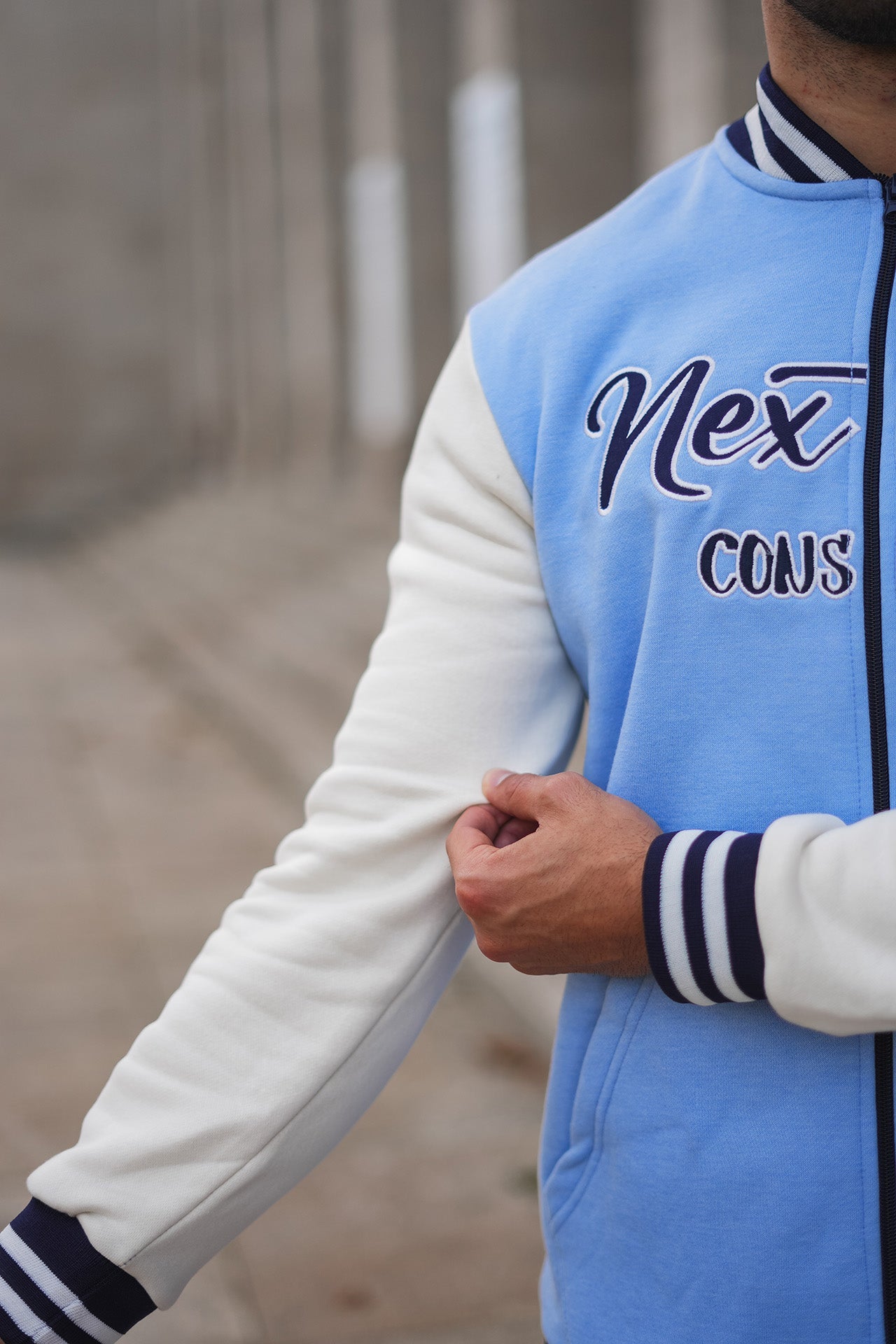 Blue Contrast Baseball Tracksuit