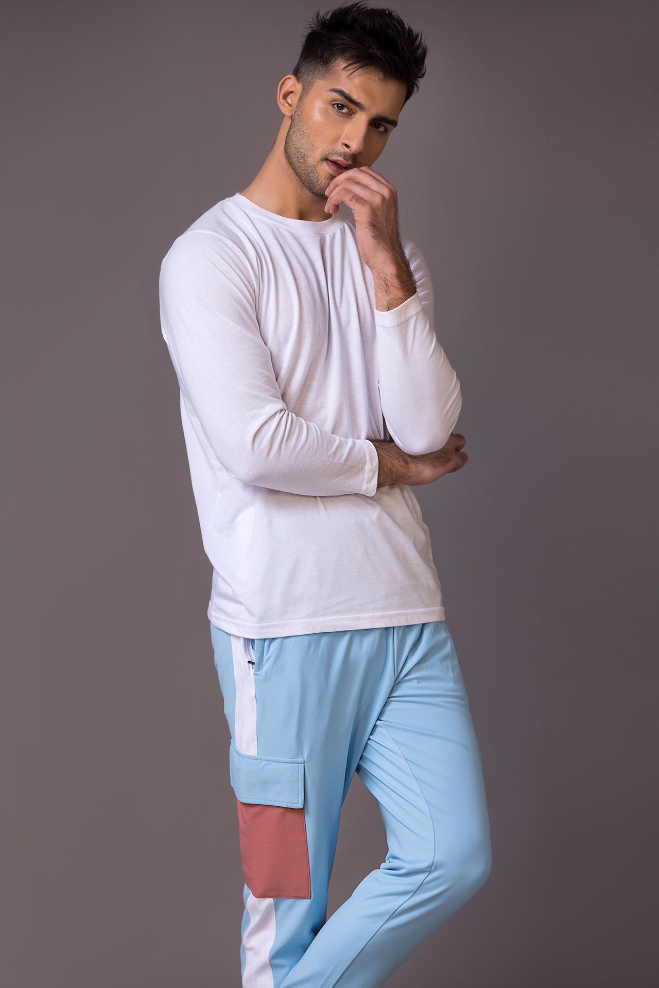 Pastel Blue Performance Superflex Cargo Twinset