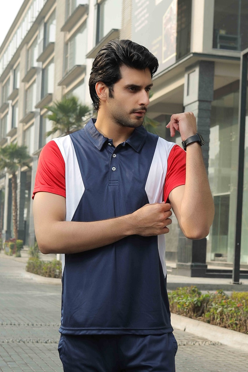 Navy Intentive Polo Dri-Fit Shirt