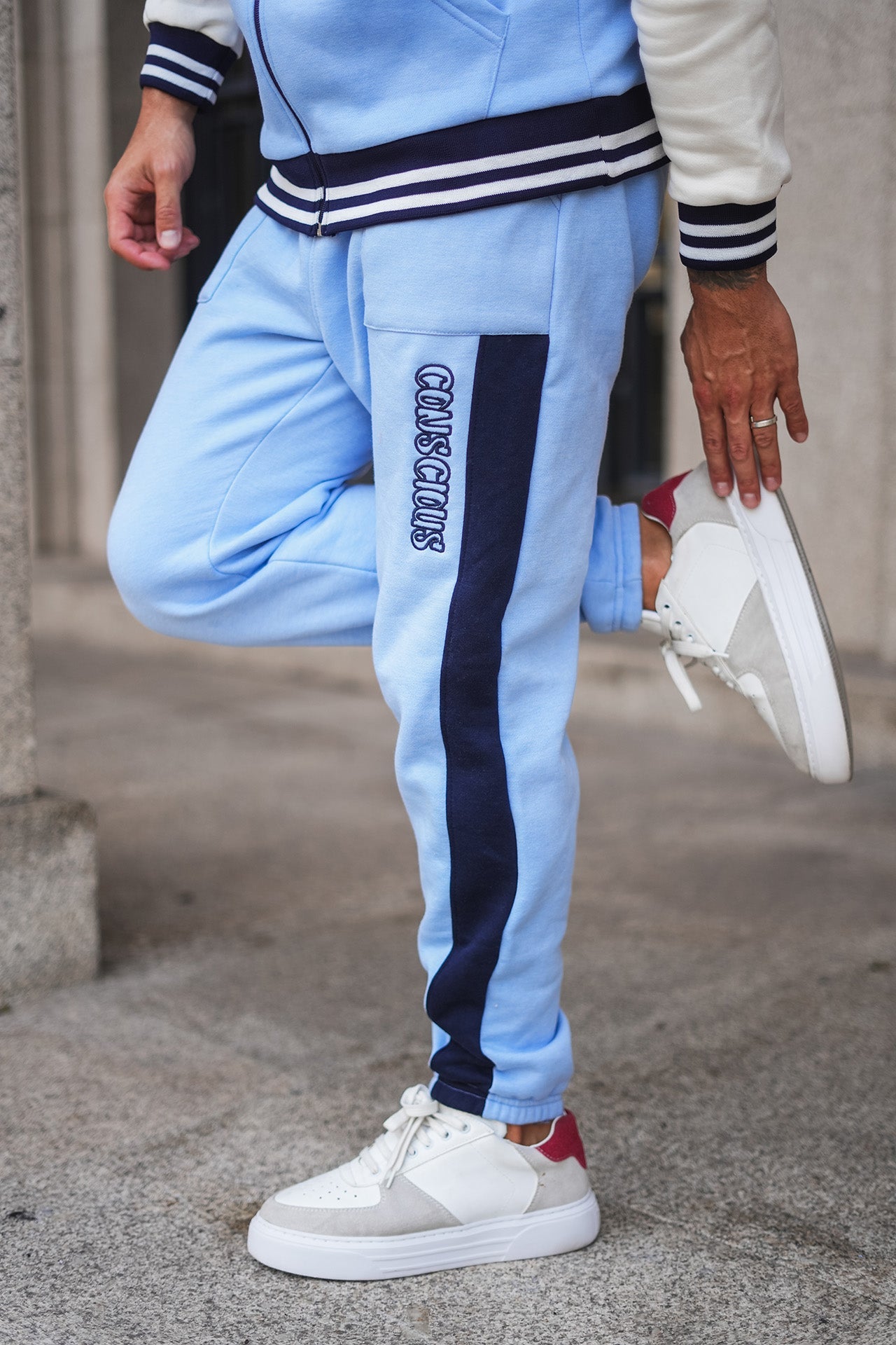 Blue Contrast Baseball Tracksuit